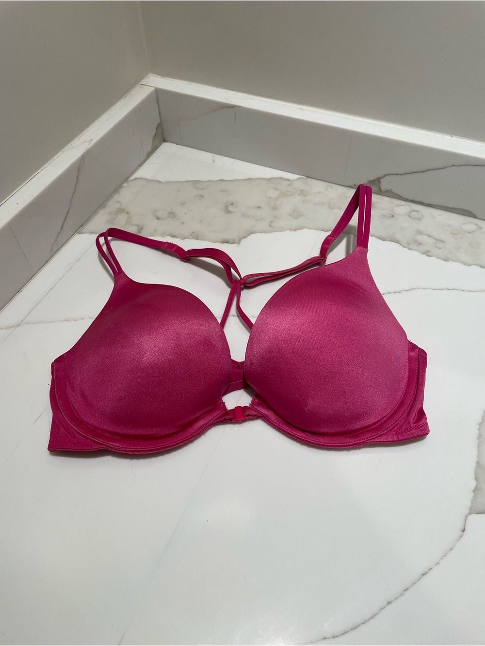 Victoria's Secret Hot Pink Strappy Push-Up Bra